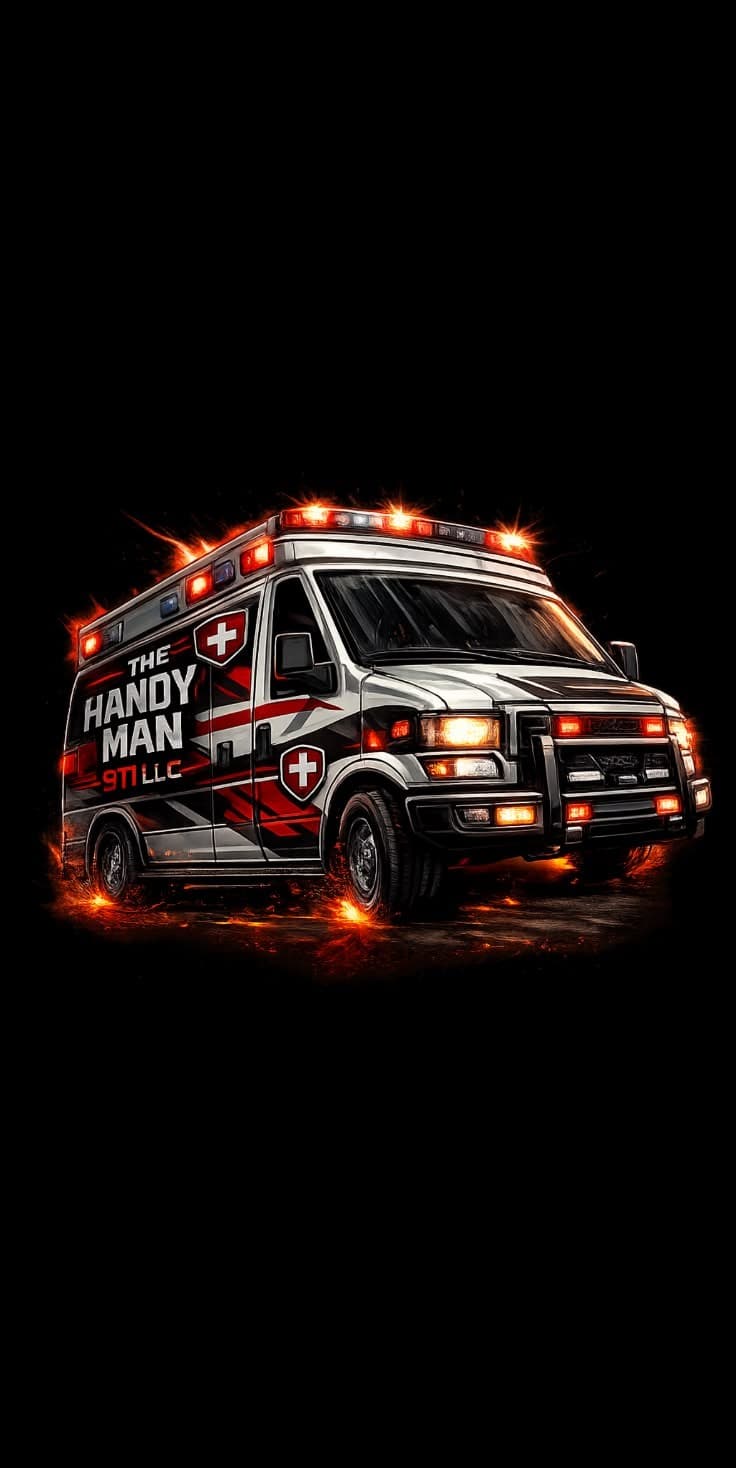 The Handy Man 911 LLC service van — professional handyman company Portland Oregon